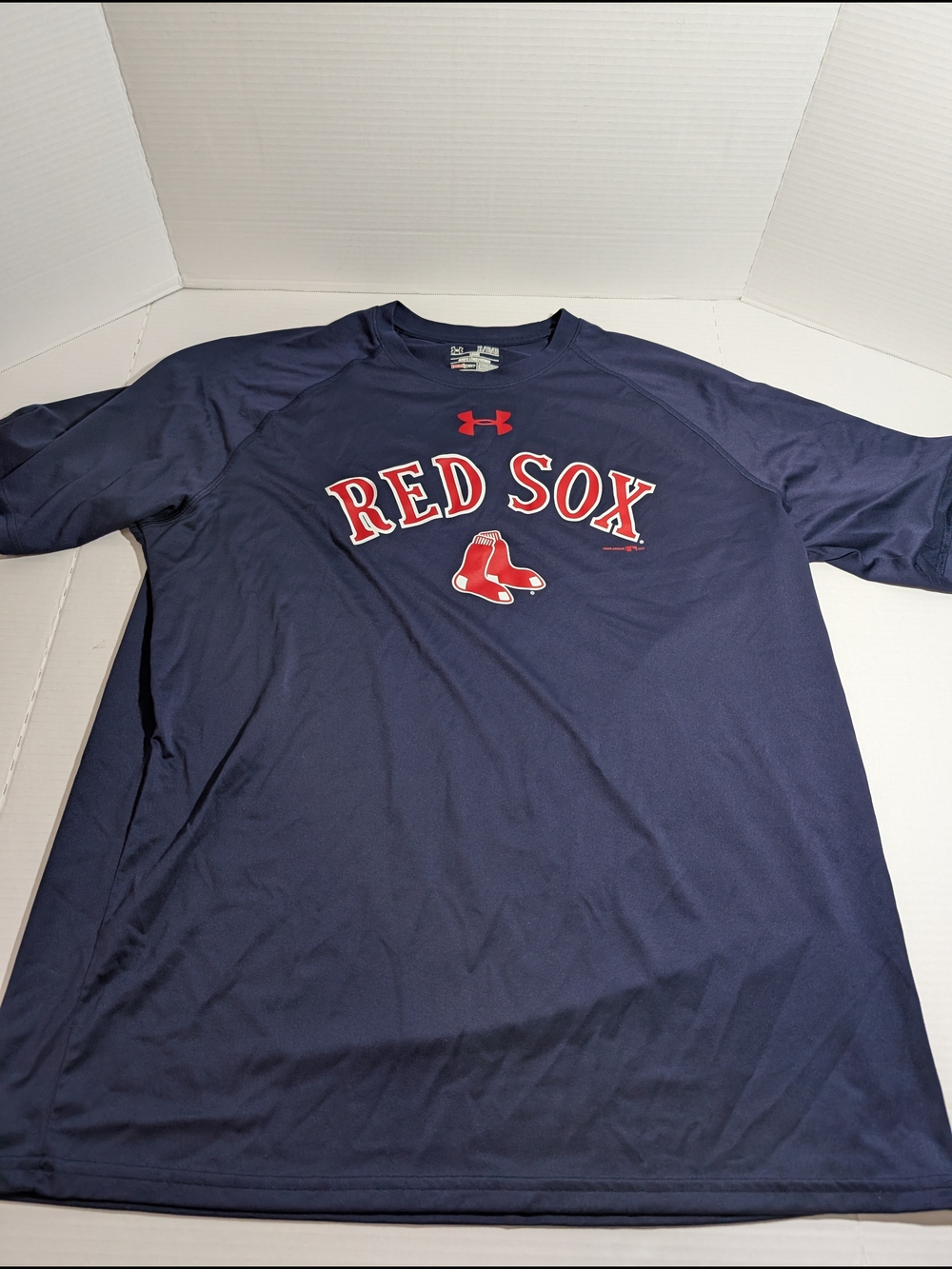 Under Armour Navy Red Sox Graphic Performance Shirt